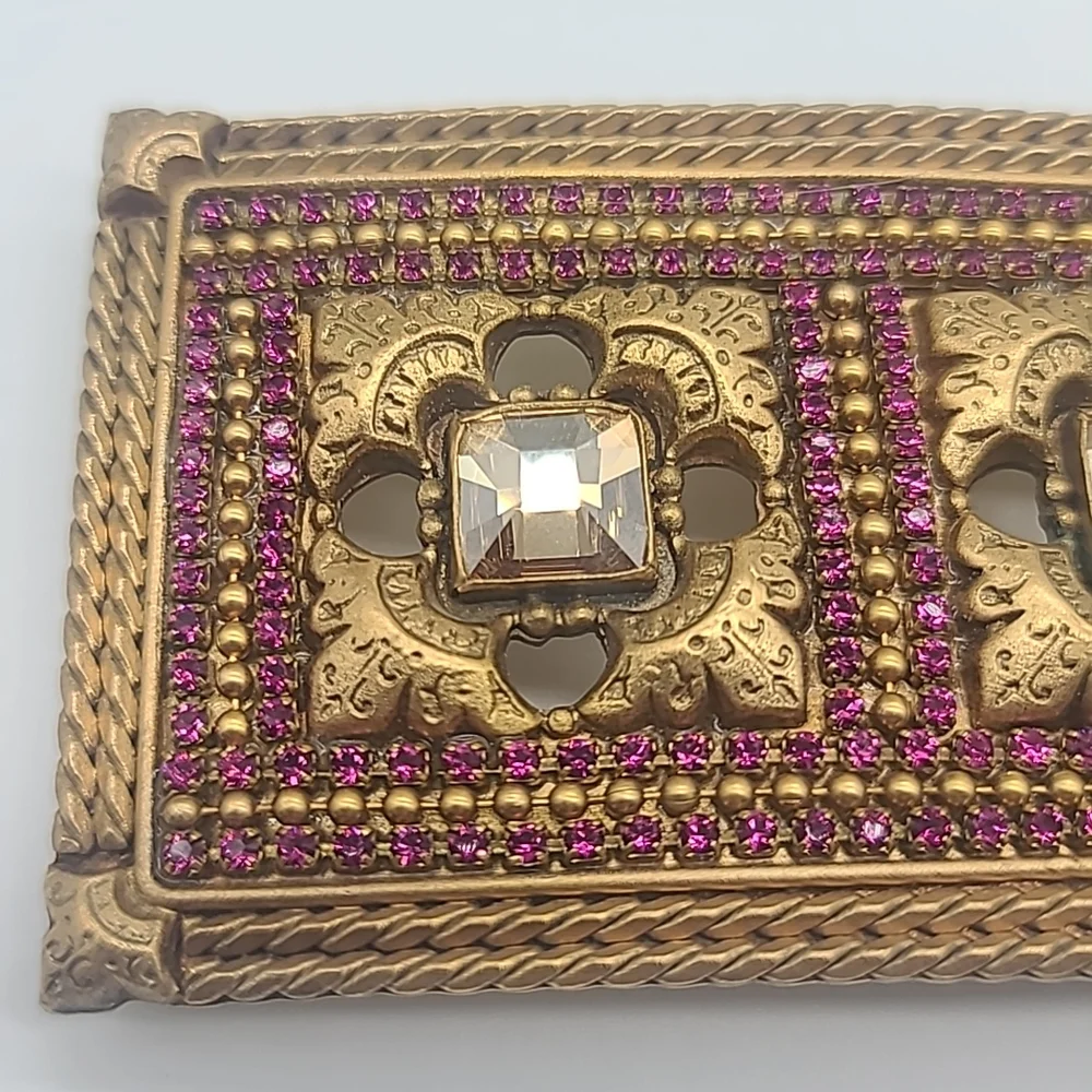 Virgins, Saints & Angels Gothic Revial Belt Buckle w Swarovski Crystal Accents!